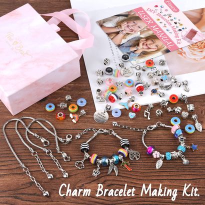 YouNuo Charm Bracelet Making Kit for Girls, Kids' Jewelry Making Kits  Jewelry Making Charms Bracelet Making Set with Bracelet Beads, Jewelry  Charms and DIY Crafts with Gift Box 93 Pieces - Walmart.com