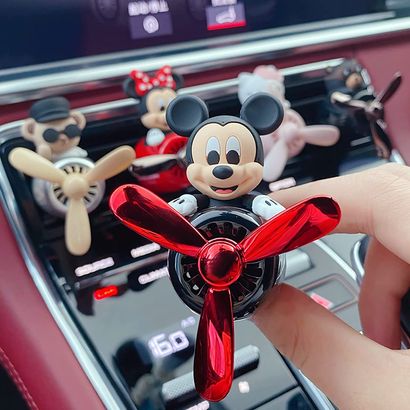 Cute Car Air Fresheners, Cartoon Mouse Pilot Car Diffuser, Rotating  Propeller Automotive Air Outlet Fan Creative Car Perfume Decoration