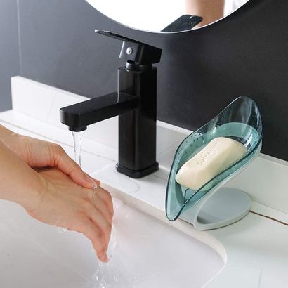 Soap Holder, Self Draining Soap Dish Holder Not Punched Soap Holder for  Shower Bathroom Kitchen Sink 