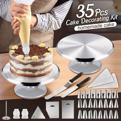 Mini Cake Turntable For Decorating, 360 Degree Rotation Pink Stand Baking  Tools Accessories Cookie Cupcake Supplies