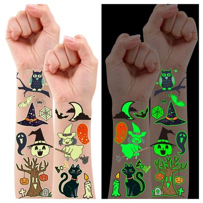 Spooky Skeleton Smile Face Halloween Temporary Tattoo Water Resistant Fake  Body Art Set Collection | Michaels