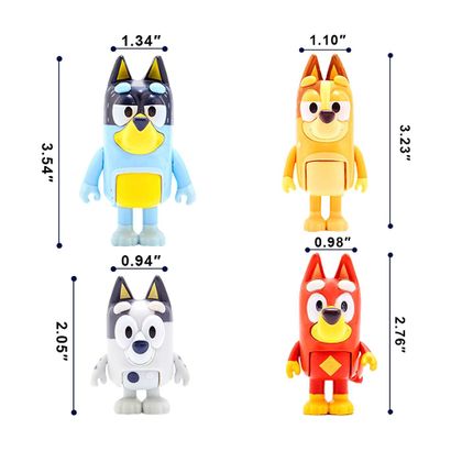 Bluey Toys 12 Pack, Family Beach Day 2 to 3.5 Inch, Wolfs Bluey Figures  Toys Playset