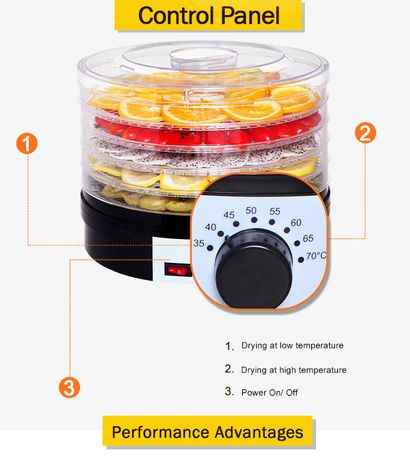 Maxkon Food Dehydrator Fruit Meat Dryer Beef Jerky Maker with 7 Adjustable  Trays Black 1EA