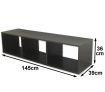 3 Compartment Wooden MDF Coffee Brown Entertainment Unit TV Display Stand