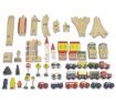 100 Piece Wooden Train Toy Set