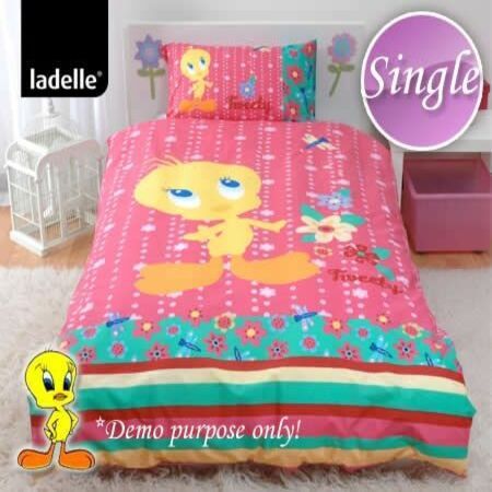 Ladelle Tweety Flowers Qcs Tweety Bird Bed Quilt Cover Set