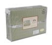 Luna Luxury Single Size Sheet Set 100% Egyptian Cotton 375 Thread Count Sateen Fitted & Flat Sheet / Pillowcase Set - Solid Sage