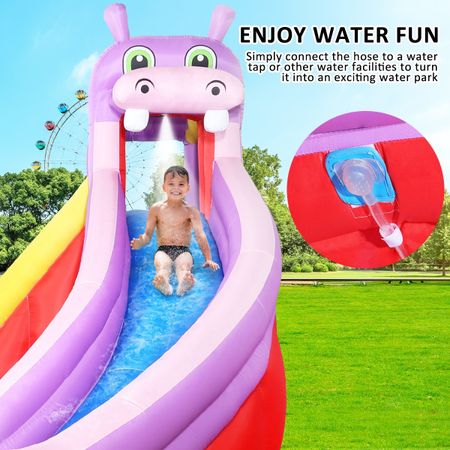 bouncy castle pool water slide