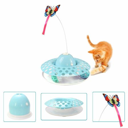 electric rotating butterfly cat toy