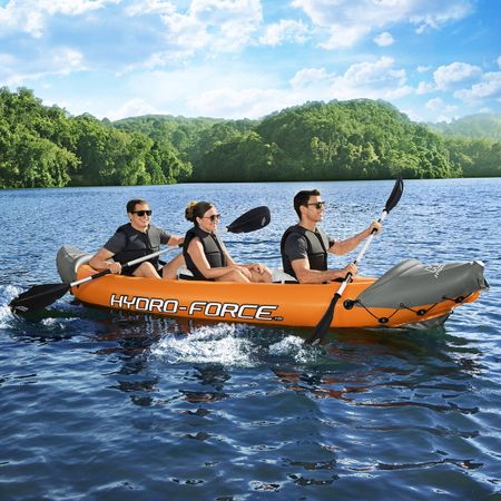 Bestway Kayak Inflatable Rapid 3 Person Canoe Sea Blow Up Fishing Boat ...