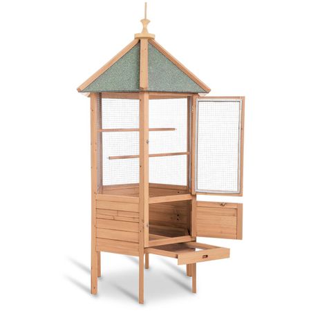 View of Large Weather Proof Wooden Bird Cage | Crazy Sales
