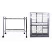 Large Bird Flight Cage Parrot Aviary Pet Budgie Cockatiel Canary Enclosure House Perches On Wheels Carrier Stand Alone