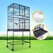 Large Bird Flight Cage Parrot Aviary Pet Budgie Cockatiel Canary Enclosure House Perches On Wheels Carrier Stand Alone