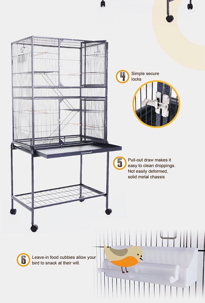 Large StandAlone Bird Cage on Wheels Crazy Sales
