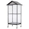 Large Bird Cage Parrot Pet House Canary Budgies Home Aviary Perch Indoor Outdoor Stand Alone Apex Roof & Wheels 185cm