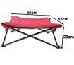 Steel Frame Cushioned Hammock Style Pet Bed - 65cm x 65cm - Red