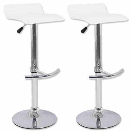 white adjustable height bar stools