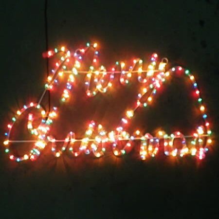 Multi-Colour Merry Christmas Banner Sign 6 Meter Rope Light with