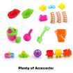 Outdoor Water & Sand Children's Activity Play Transport Table with Accessories & Umbrella