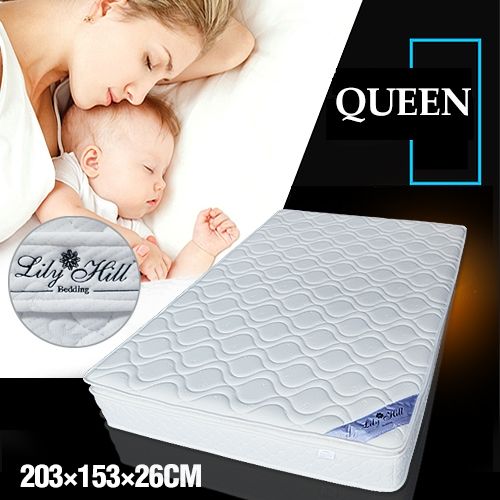 Lily Hill Bedding Latex Mattress HypoAllergenic Queen Bed Size