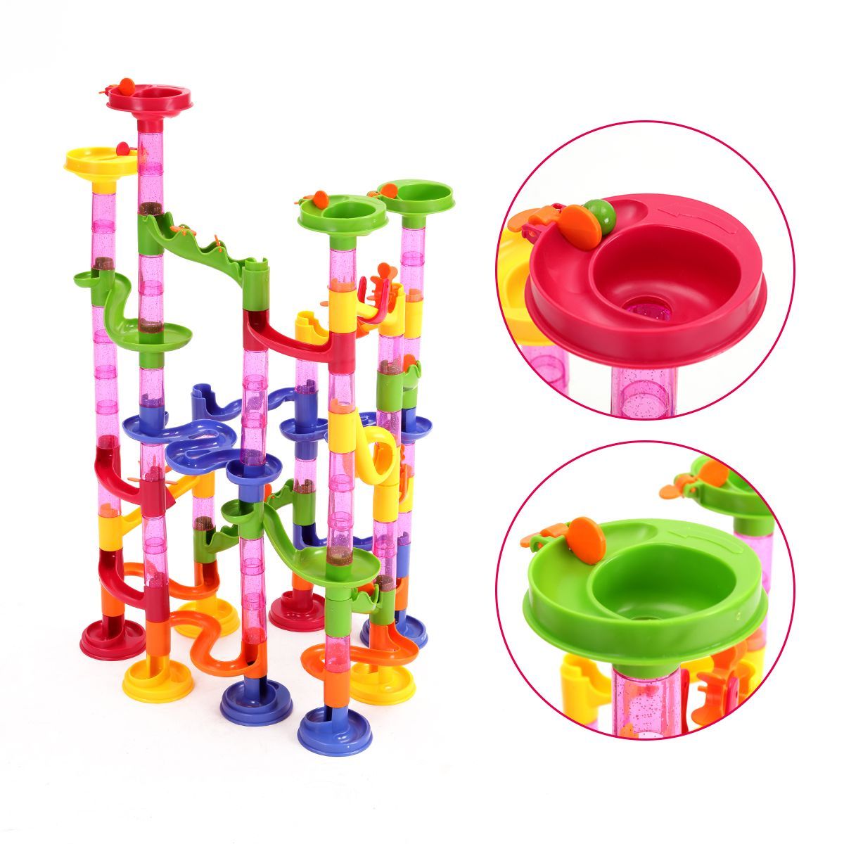 Deluxe Marble Race / Marble Run Play Set - 105 Pieces | Crazy Sales