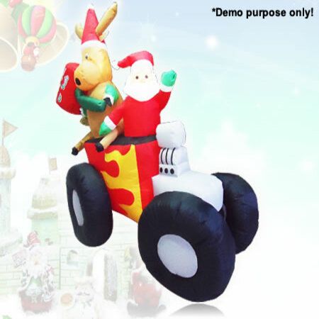 Outdoor Furniture Cleaner >> Inflatable Christmas Santa & Reindeer in Hot Rod Car Outdoor Furniture Cleaner >> Inflatable Christmas Santa & Reindeer in Hot Rod Car