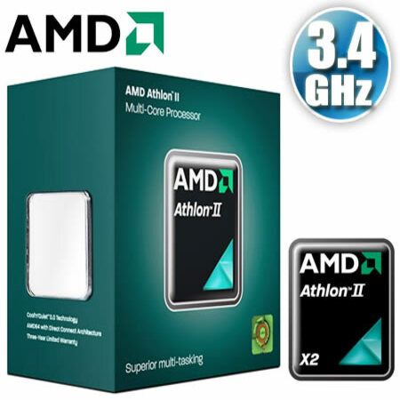 AMD ATHLON II X2 Dual Core 270 CPU, 3.4 GHz (65W), 2MB Cache, Sockets ...