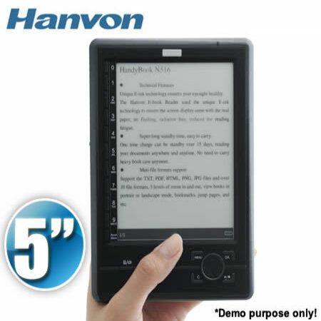 Hanvon WiseReader eBook eReader N516-W - Black