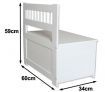 Children Kids Storage Box & Bench - White