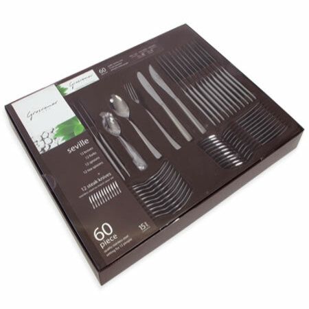 60-Piece Stainless Steel Flatware Set For 12, Mirror | Ubuy - View #2