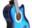 Melodic 38'' Acoustic Cutaway Guitar Blue + Guitar Stand + Guitar Tuner + 15x Guitar Picks - VALUE PACK