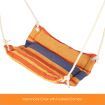 Swinging Hanging Hammock Chair with Footrest - Yellow with Coloured Stripes