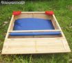 Children's Wooden Sandbox Sand Pit with Seats - 100cm x 130.5cm