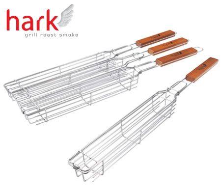 Hark Stainless Steel Shish Kebab Grill Baskets - 4 Pack