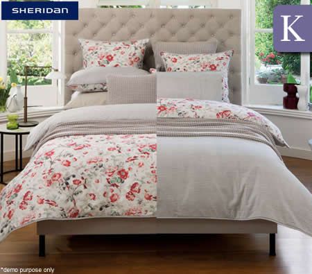 Sheridan King Size 300TC Quilt Cover Set Shalla - Cotton Sateen