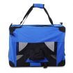 Portable Pet Soft Crate Carrier 70x52cm - Large, Waterproof, Blue