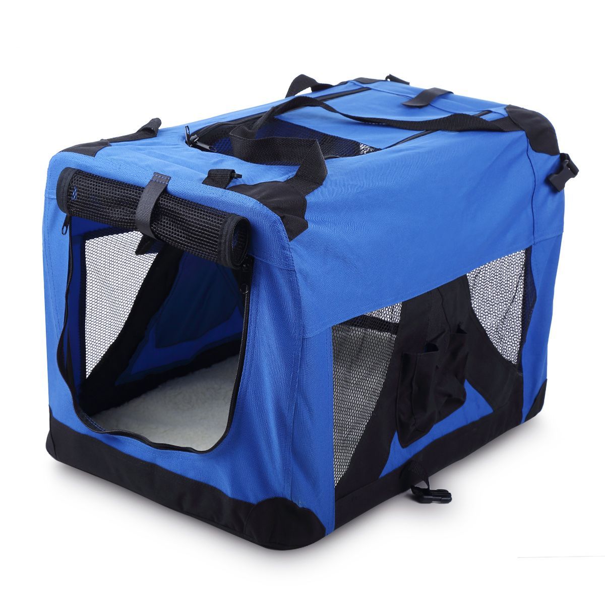 Portable Pet Soft Crate Carrier 70x52cm - Large, Waterproof, Blue ...
