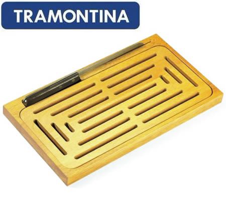 Tramontina Cutting Chopping Board for Crumbs with Bread Knife