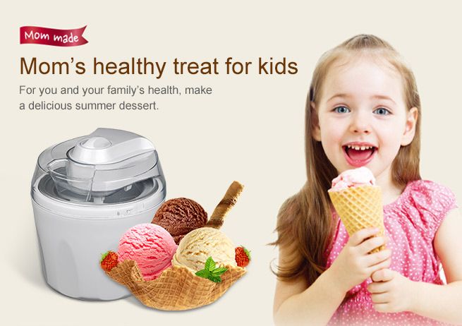 MAXKON Cheap Electric Ice Cream Maker Frozen Yogurt Gelato and Sorbet Maker