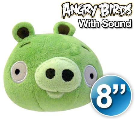 Angry Birds 8" Talking Plush Soft Toy - Green Pig -- Official Licensed Product