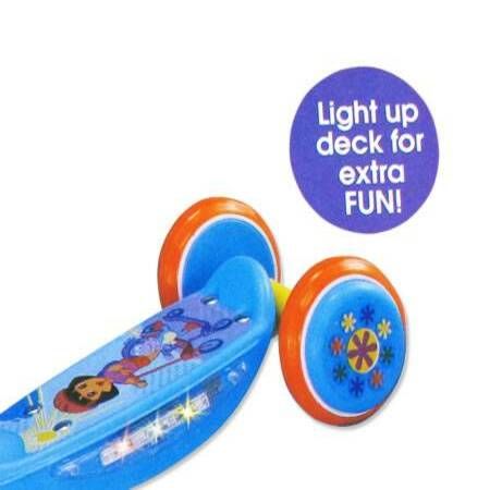 Dora the Explorer 3 Wheel Scooter with Flashing Deck Lights