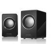 Microlab MD129 System Audio Speaker 2.0, RMS Power: 8 Watt, Dual Power USB Power and DC, Wooden, Piano Painting, Power in a Small Frame