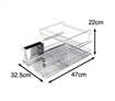 Double Deck Stainless Steel Dishrack with Cutlery Holder & Drip Tray