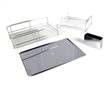 Double Deck Stainless Steel Dishrack with Cutlery Holder & Drip Tray