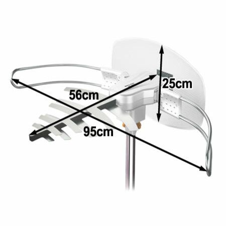 Outdoor WA-2803 HDTV Remote Controlled Rotating Antenna with Booster