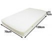 Toddler Bed with Mattress in a Sleigh Style Design - Cherry