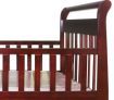 Toddler Bed with Mattress in a Sleigh Style Design - Cherry