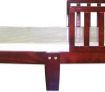 Toddler Bed with Mattress in a Sleigh Style Design - Cherry