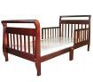 Toddler Bed with Mattress in a Sleigh Style Design - Cherry