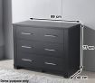 Cabinet Dresser Chest of Drawers with 3 Drawers